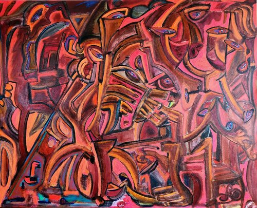 Watching You by Uwe Georg Kloos, Painting for Sale on Select