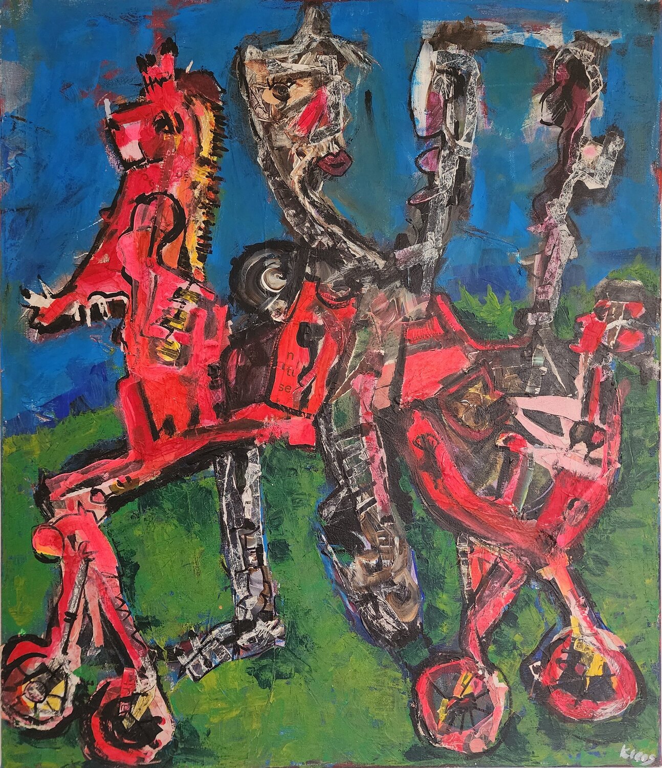 Trojanischer Ausritt Uwe Georg Kloos Original painting for sale
