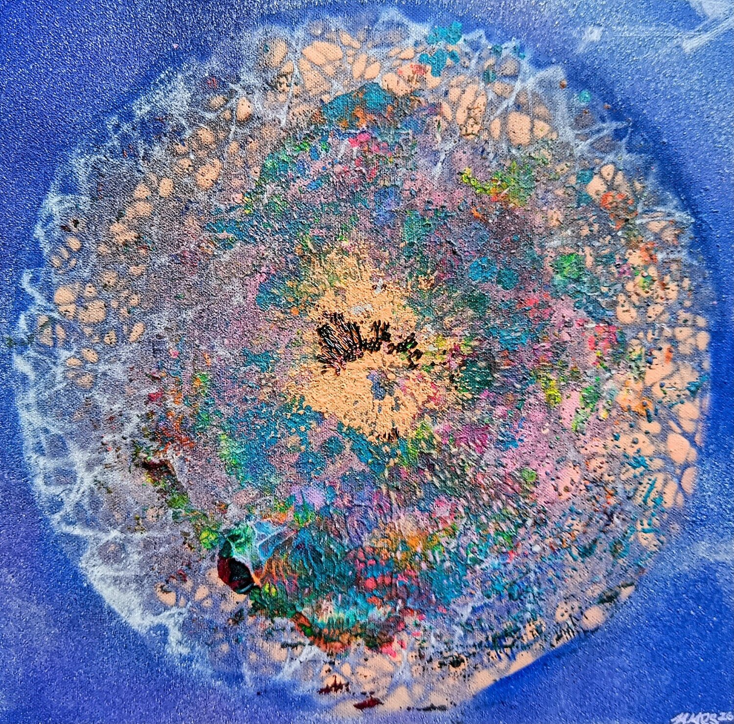 Blue Sphere Jan Knura Original painting for sale