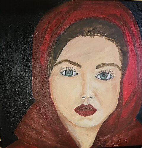Woman in Red Cape by Patti Bailey, Painting for Sale on Select