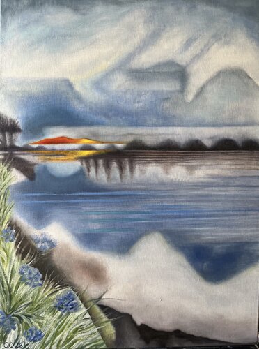 Le rayon rouge by Guillaine Querrien, Painting for Sale on Select