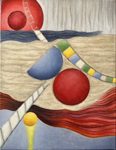 l'espace, les formes et les couleurs, 4 by Guillaine Querrien, Painting for Sale on Select