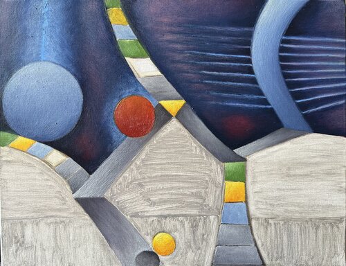 Espace, formes, couleurs 1 by Guillaine Querrien, Painting for Sale on Select