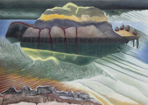Le Vorlen vert by Guillaine Querrien, Painting for Sale on Select