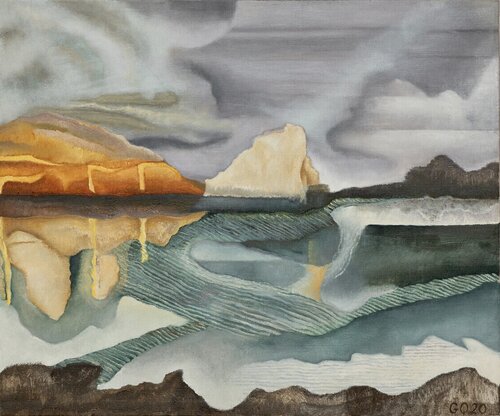 Le Vorlen le soir by Guillaine Querrien, Painting for Sale on Select