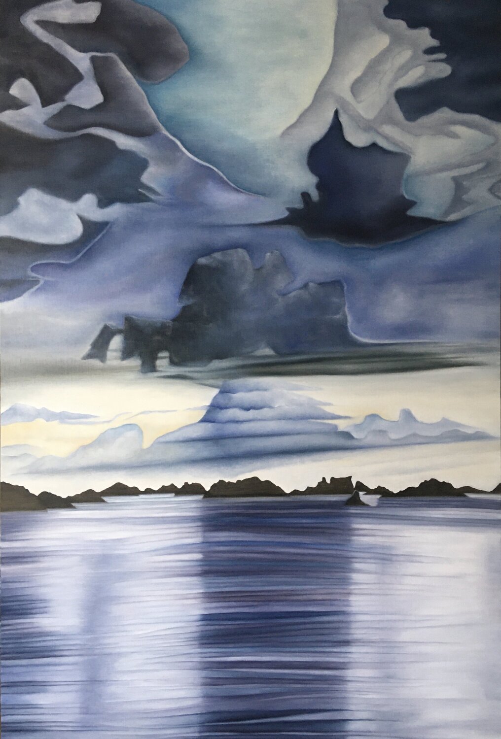 Reflets du soir Guillaine Querrien Original painting for sale