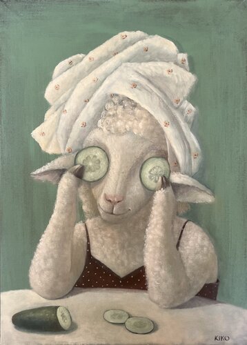 Relaxing moment by Kiko Perotti, Painting for Sale on Select