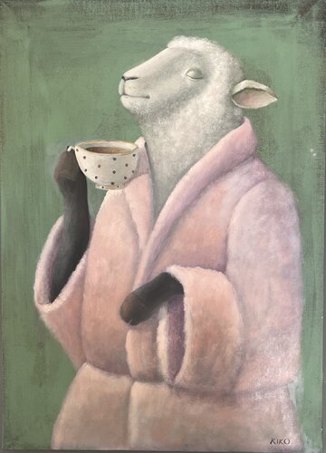 Morning coffee's by Kiko Perotti, Painting for Sale on Select