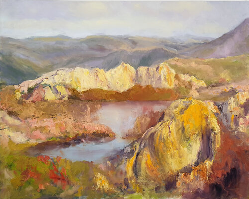 Mountain Rock Pool by Philippa Headley, Painting for Sale on Select