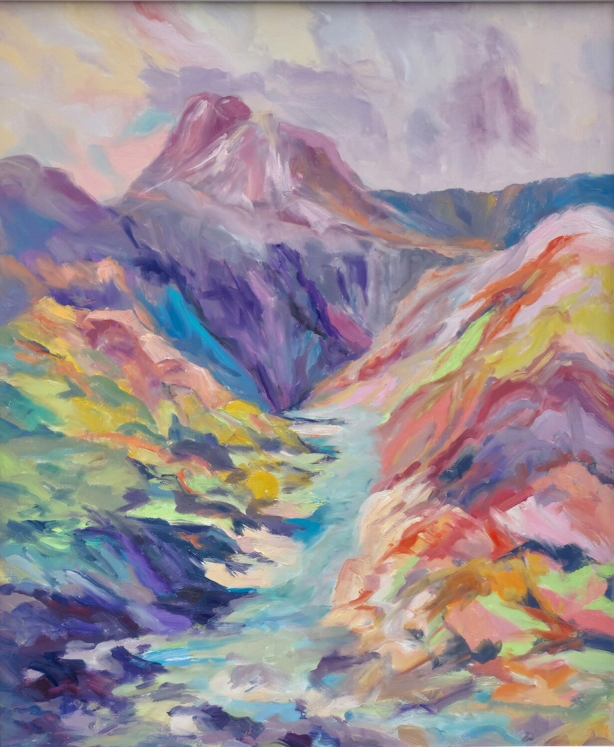 Secret Colours Of The Mountains Philippa Headley Original painting for sale