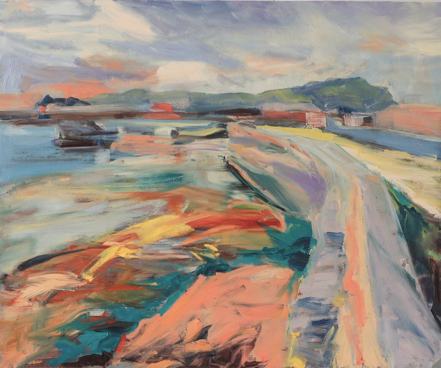 Along The Sea Wall Philippa Headley Original painting for sale