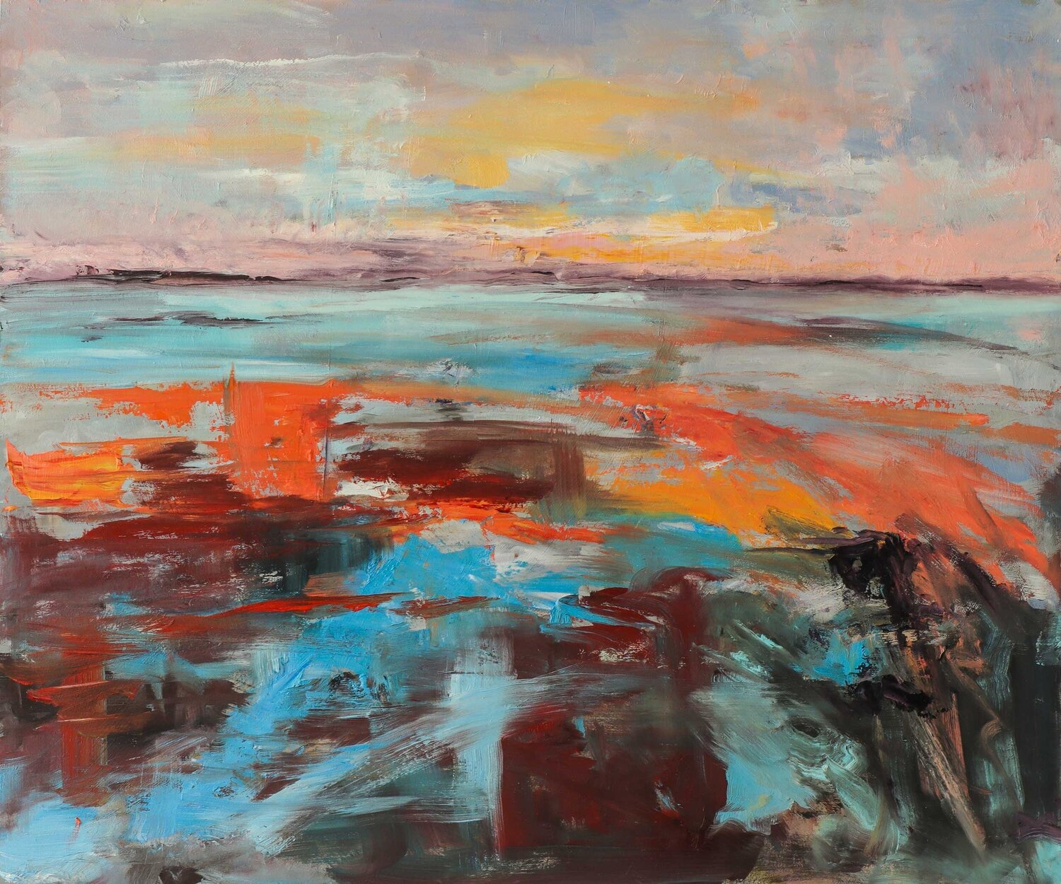 Sunset Deepens Philippa Headley Original painting for sale