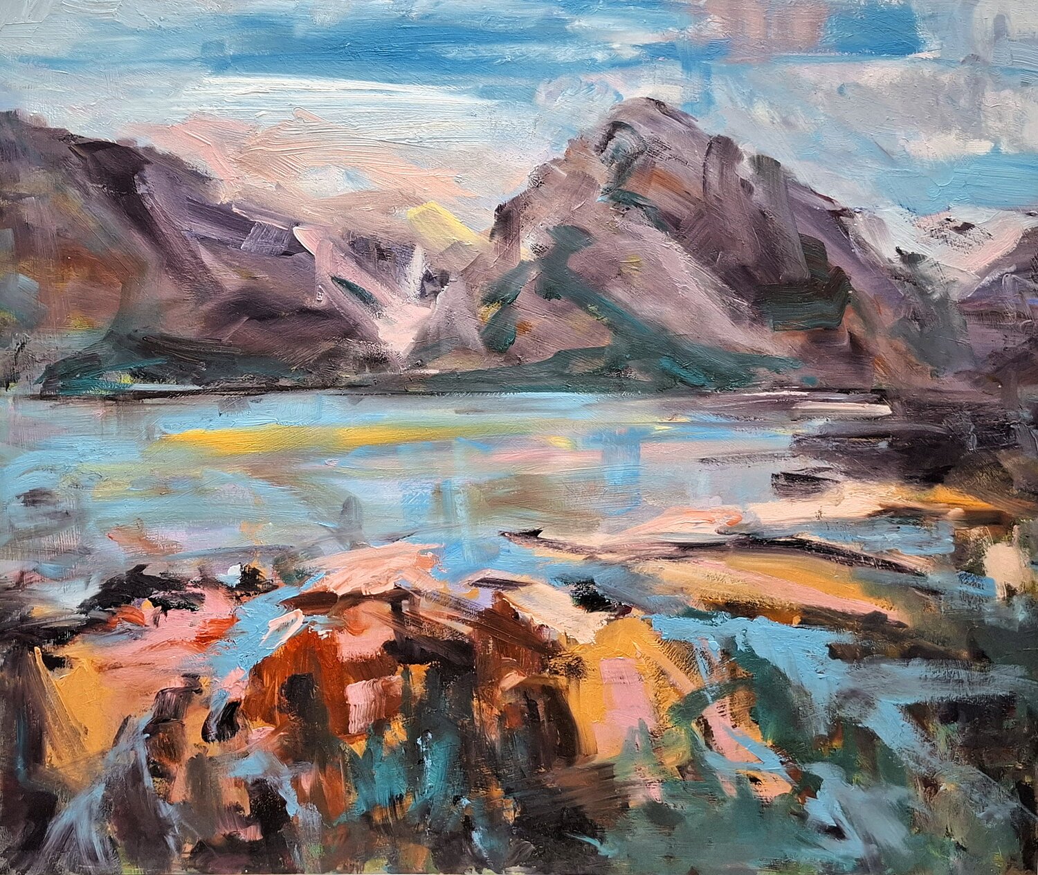 A Breath Of Sun Across The Landscape Philippa Headley Original painting for sale