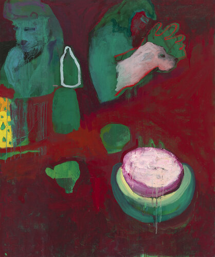 The Birthday Cake (with Ruby, Evie and Snowy) by Lorna Watkins, Painting for Sale on Select