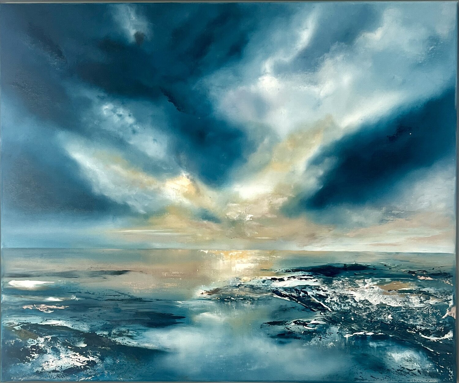 Storm at Neko Harbour. Antarctica Laura Longhurst Original painting for sale