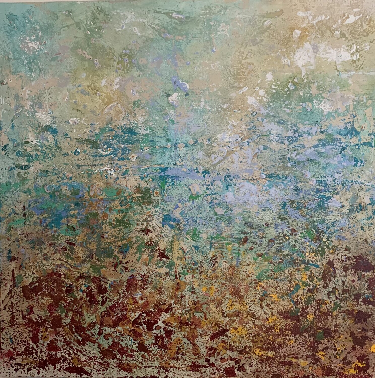 Géraniums en Normandie Revelazio Original painting for sale