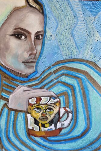 The Last Purchase by Ines Duarte, Painting for Sale on Select