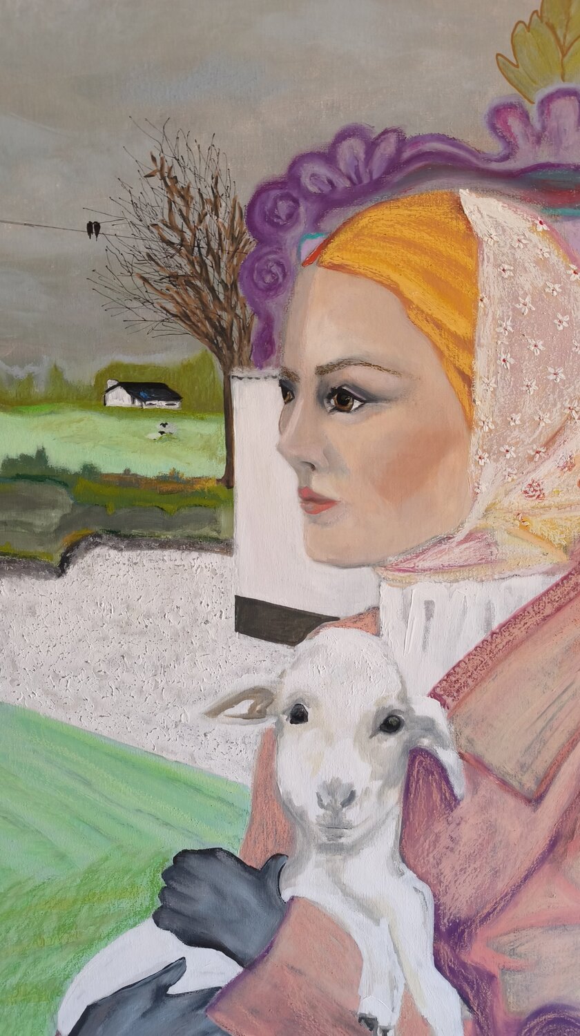 Beyond the Horizon on the Flock Ines Duarte Original painting for sale