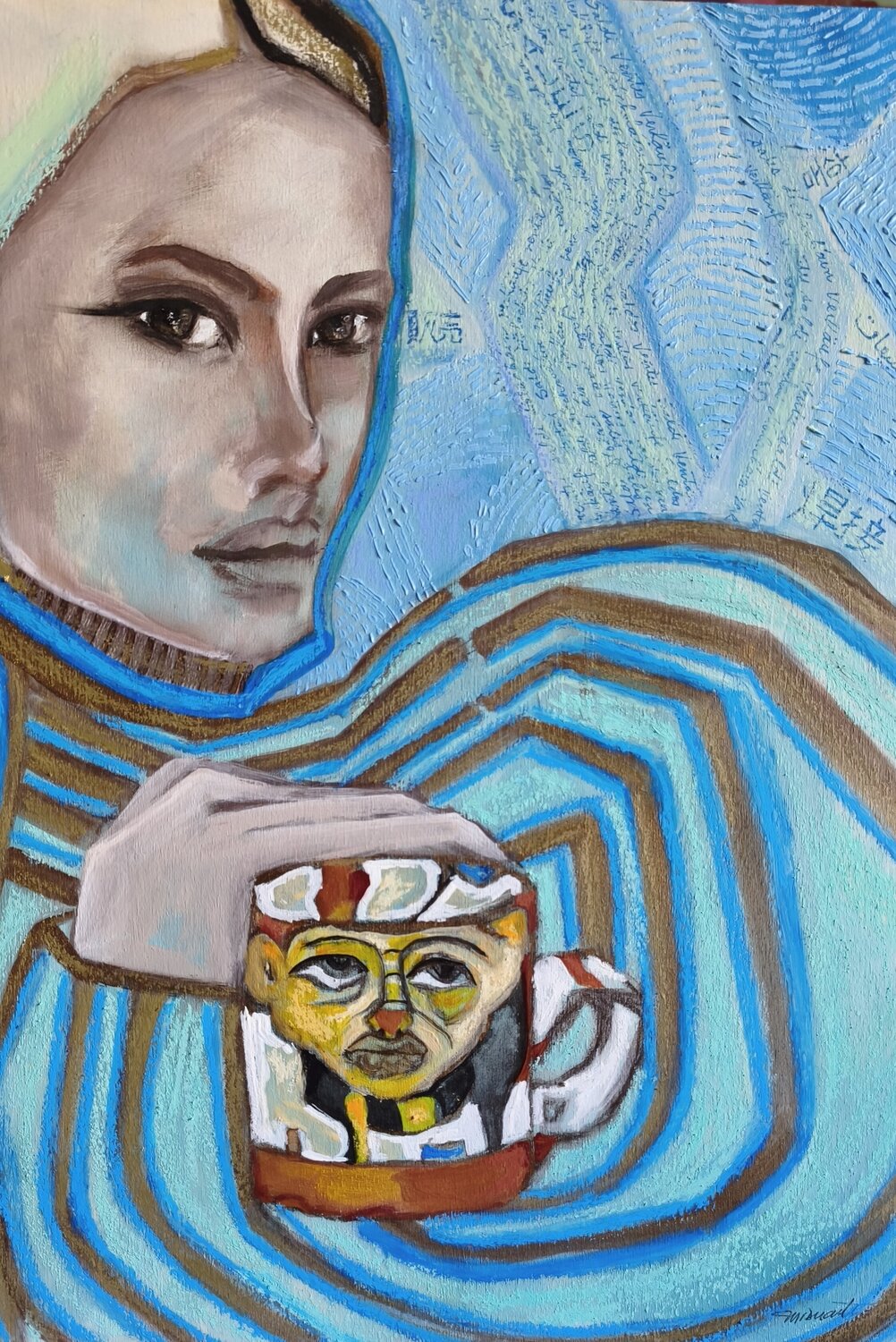 The Last Purchase Ines Duarte Original painting for sale