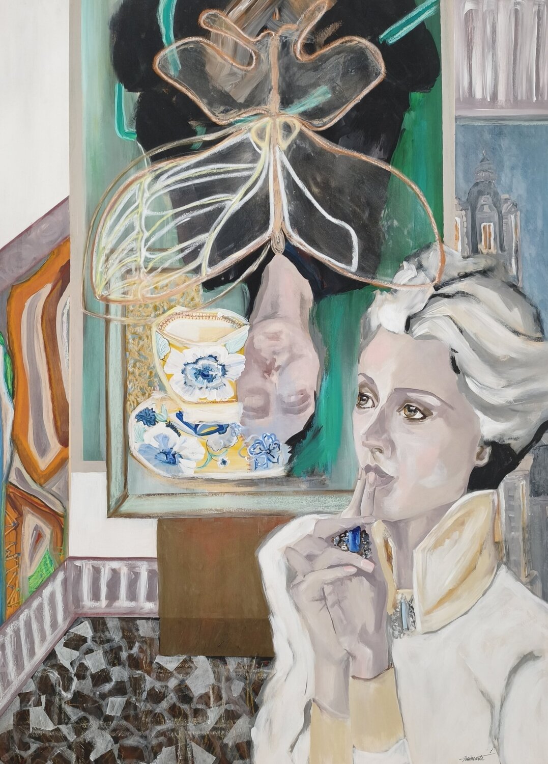 'The Beetle's Fly' Ines Duarte Original painting for sale