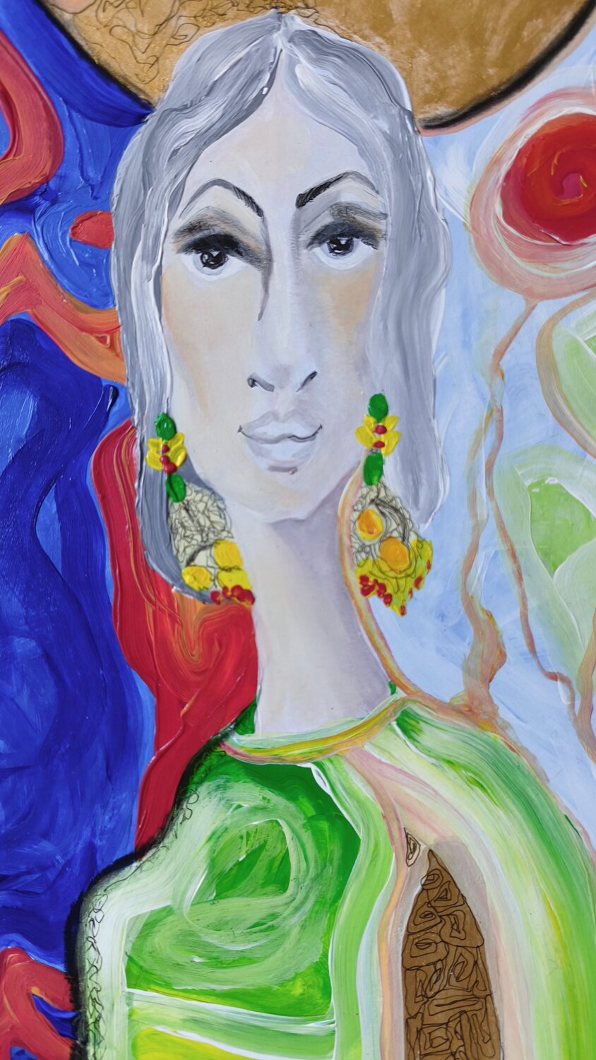 The Golden Aura Ines Duarte Original painting for sale