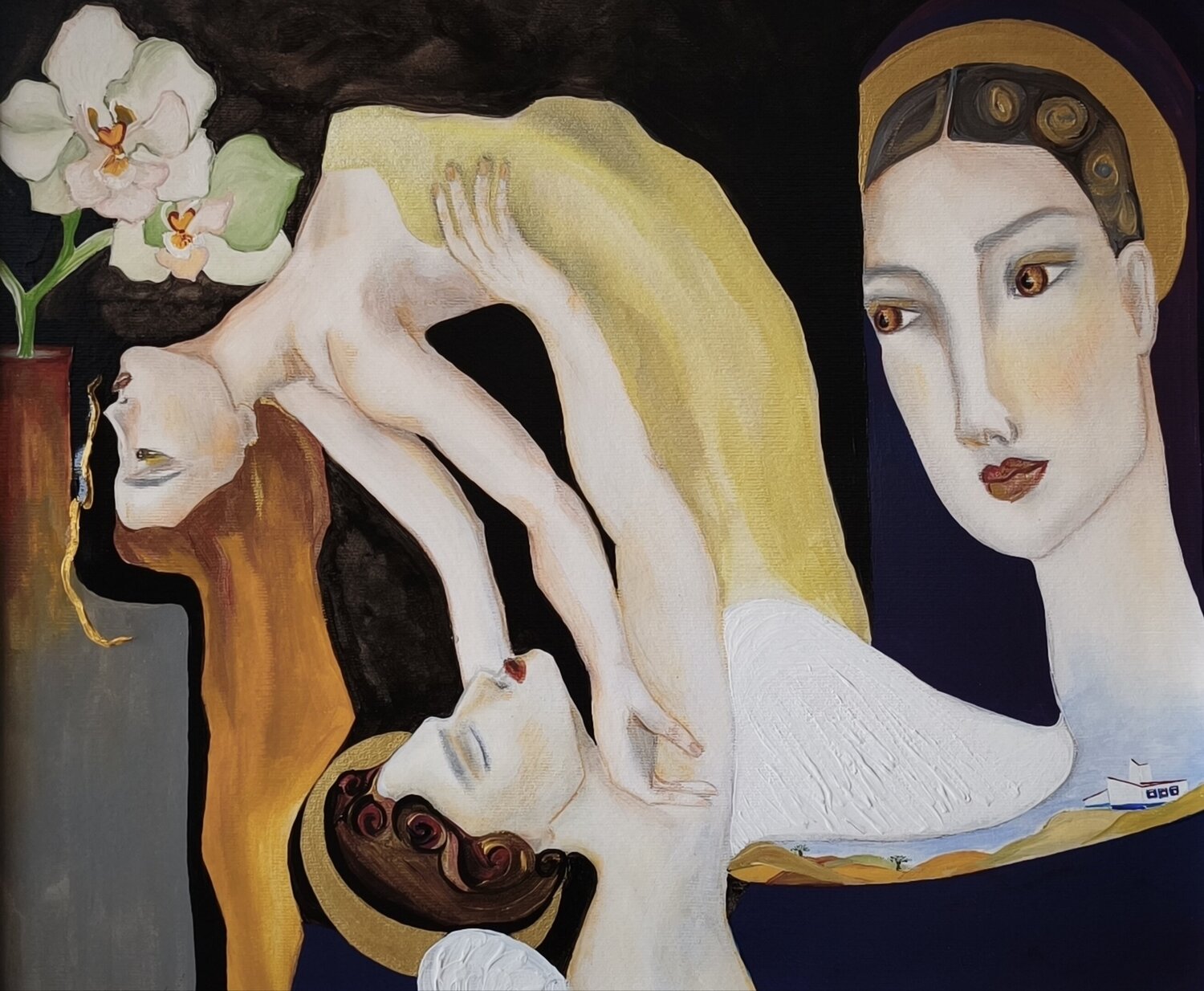 Silent Dialogue Ines Duarte Original painting for sale