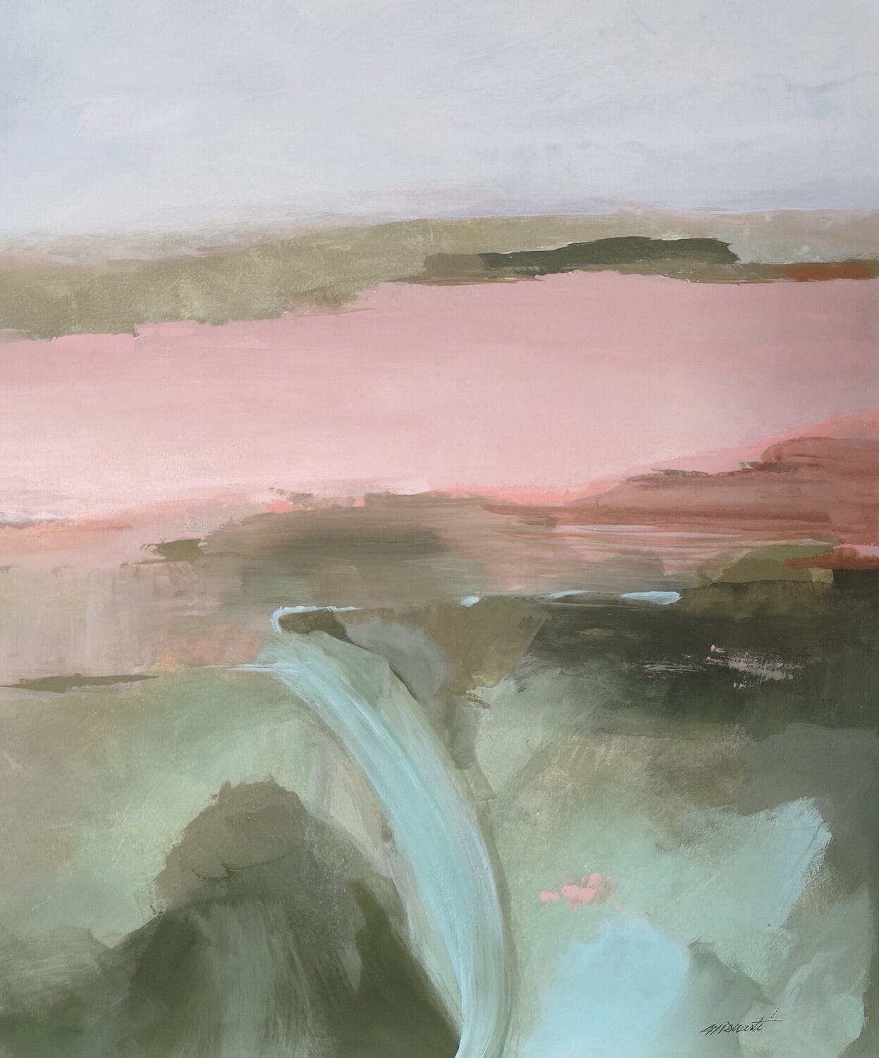 Sentiero Rosa Ines Duarte Original painting for sale