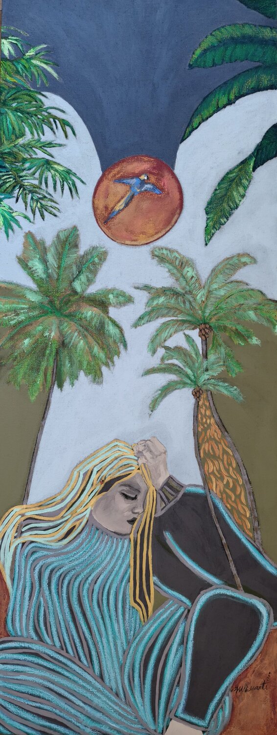'Mom, are you tired?' Ines Duarte Original painting for sale