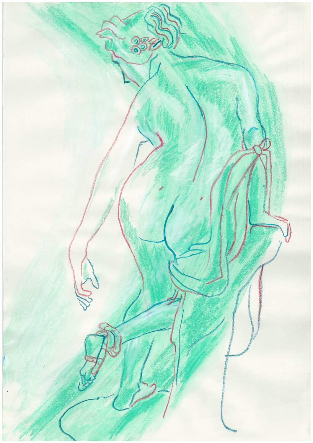Eurydice mourante, d'après Christophe-Gabriel Allegrain (1862) - Sculpture dessinée au Louvre Emmanuelle Braine Bonnaire Drawing for sale