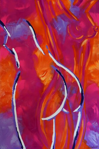 Gentle Love by Julia Johannvordersielhorst, Painting for Sale on Select