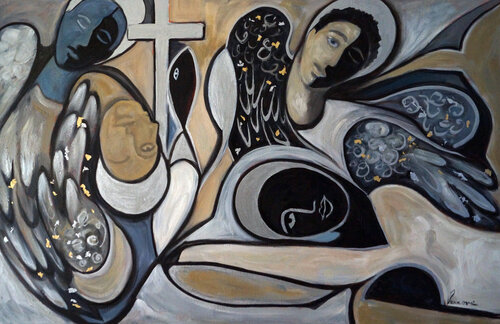 Anges Muets by Valerie Vescovi, Painting for Sale on Select