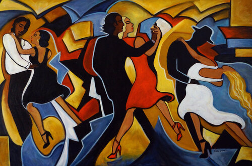 Calor de Salsa by Valerie Vescovi, Painting for Sale on Select