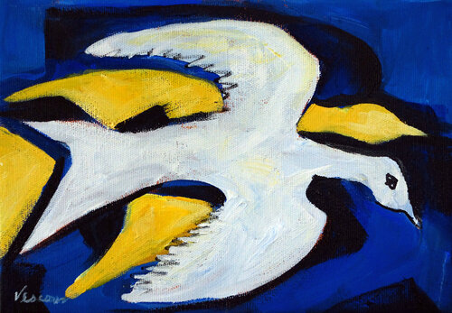 Des Oiseaux by Valerie Vescovi, Painting for Sale on Select