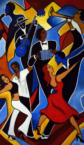 Allons Danser le Tango by Valerie Vescovi, Painting for Sale on Select