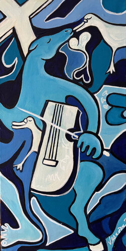L'amour by Valerie Vescovi, Painting for Sale on Select