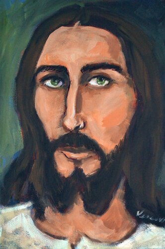 JESUS by Valerie Vescovi, Painting for Sale on Select