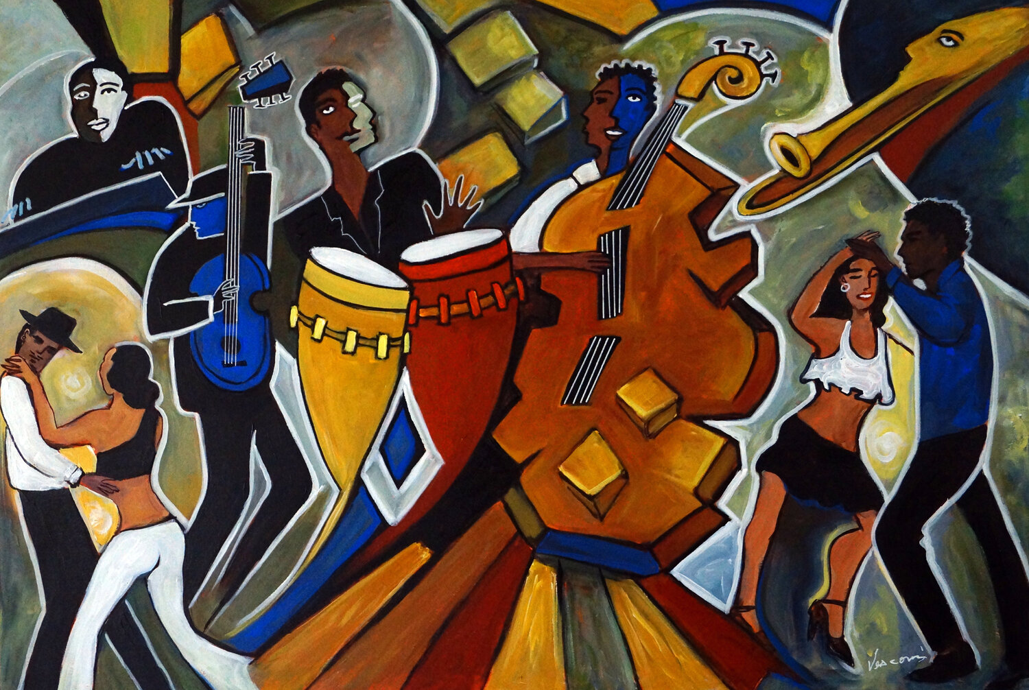 Ritmos de la Noche Valerie Vescovi Original painting for sale