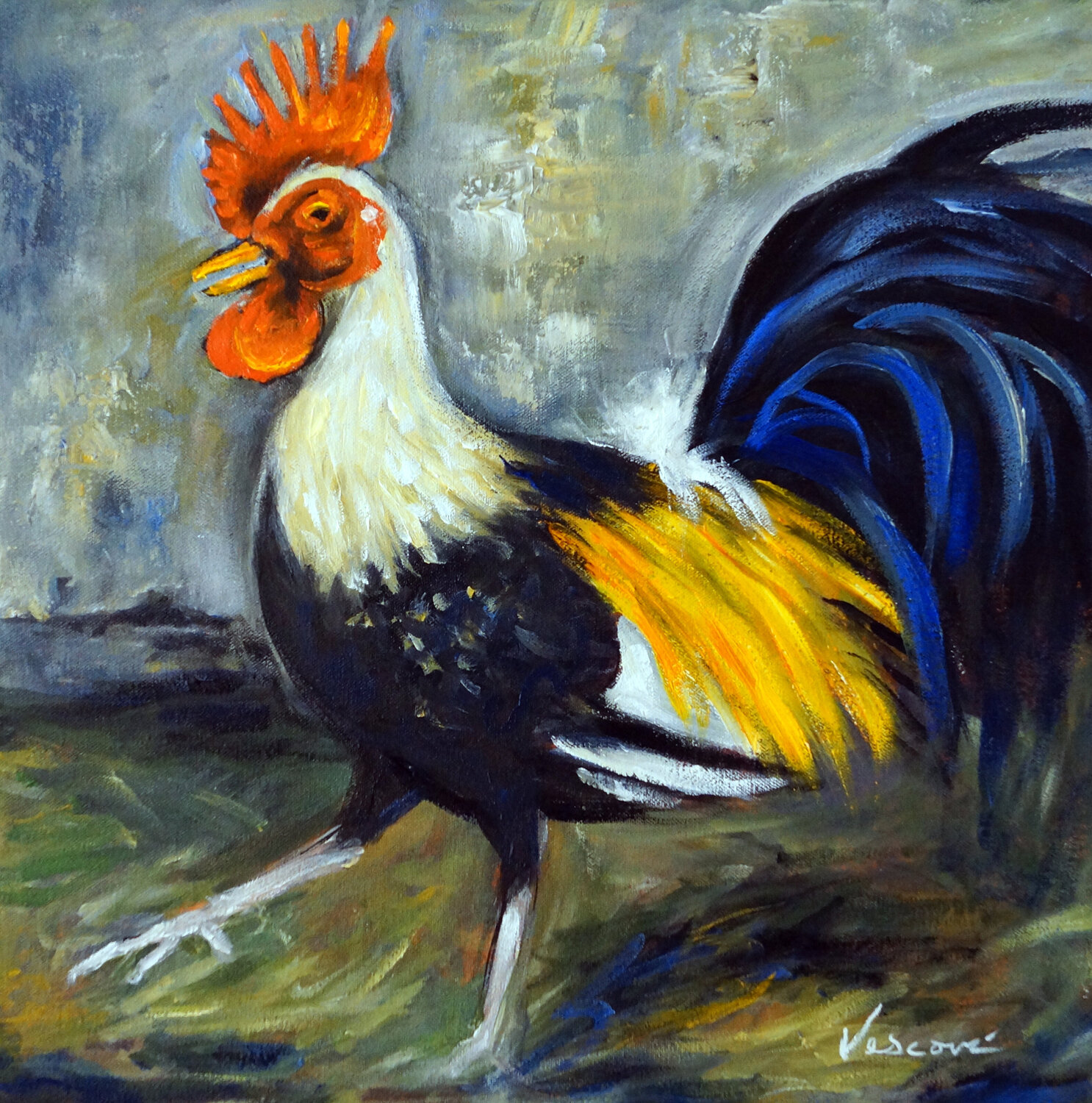 Le Coq Valerie Vescovi Original painting for sale