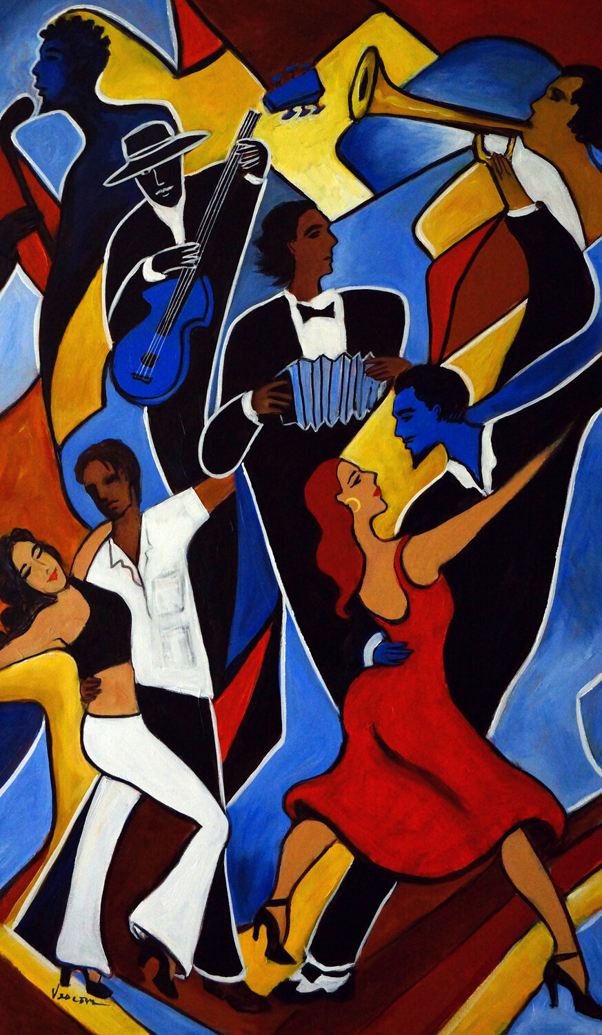 Allons Danser le Tango Valerie Vescovi Original painting for sale