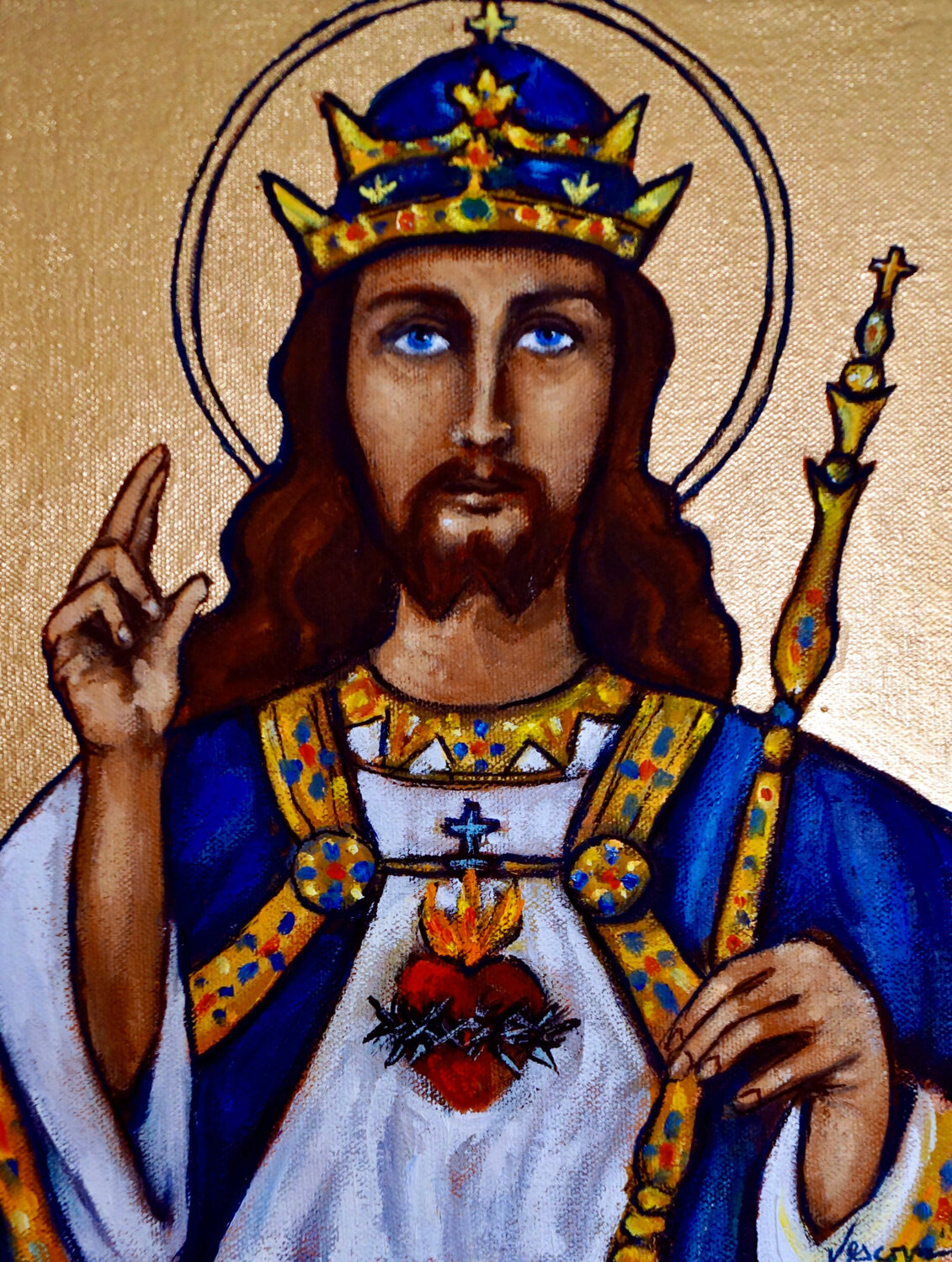 Christ the King Valerie Vescovi Original painting for sale