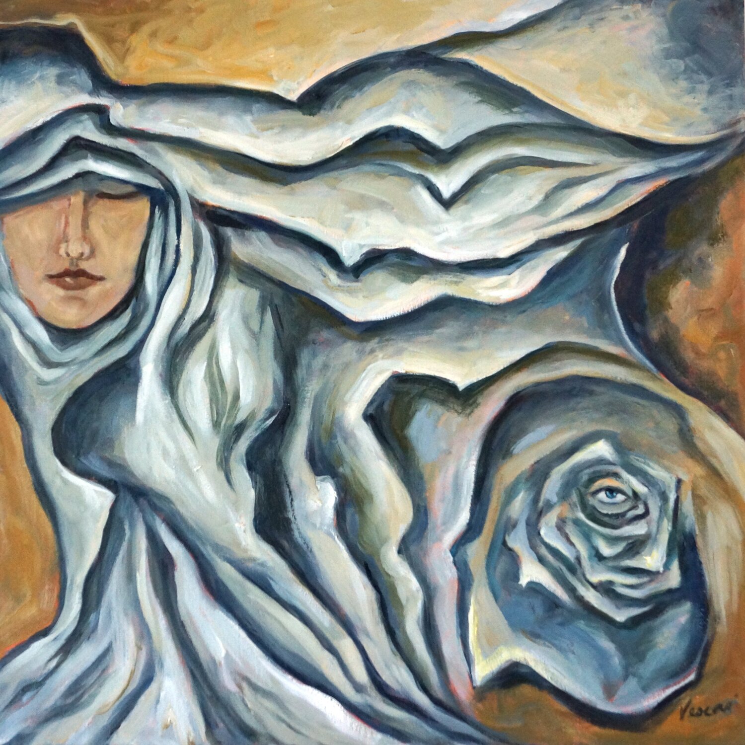 Pensant á Vous Valerie Vescovi Original painting for sale