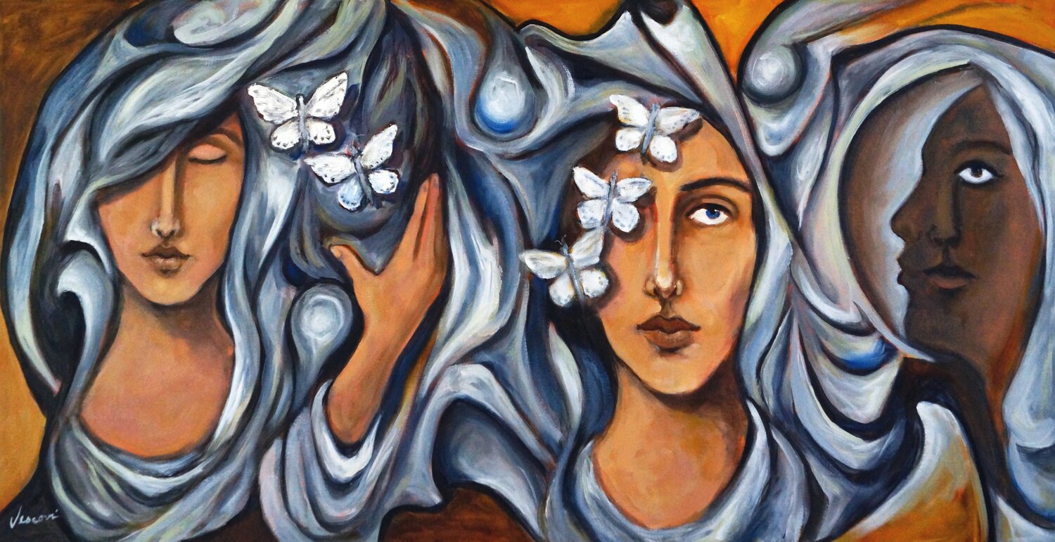 Belles Pensées Valerie Vescovi Original painting for sale