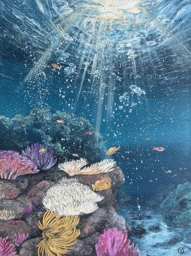 Unspoken depths by Julie Gazounaud, Painting for Sale on Select
