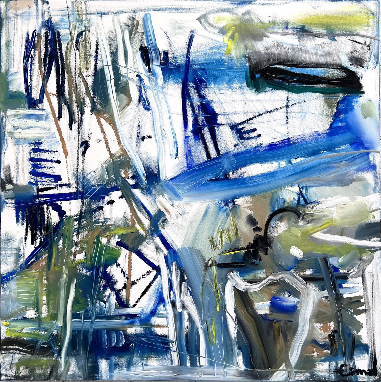 Hidden behind layers Maria Esmar Original painting for sale