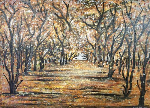 VIALE DI AUTUNNO by Luigia Boccalone, Painting for Sale on Select
