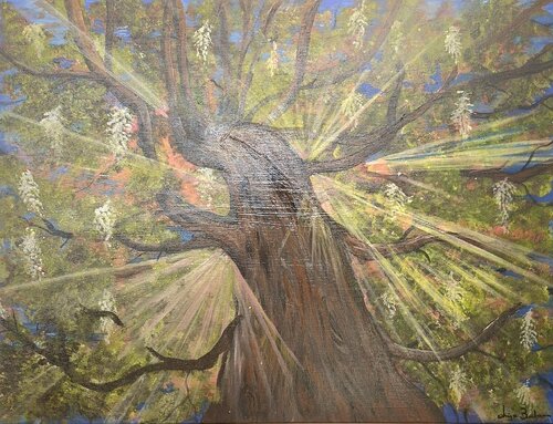 Sotto l'albero by Luigia Boccalone, Painting for Sale on Select
