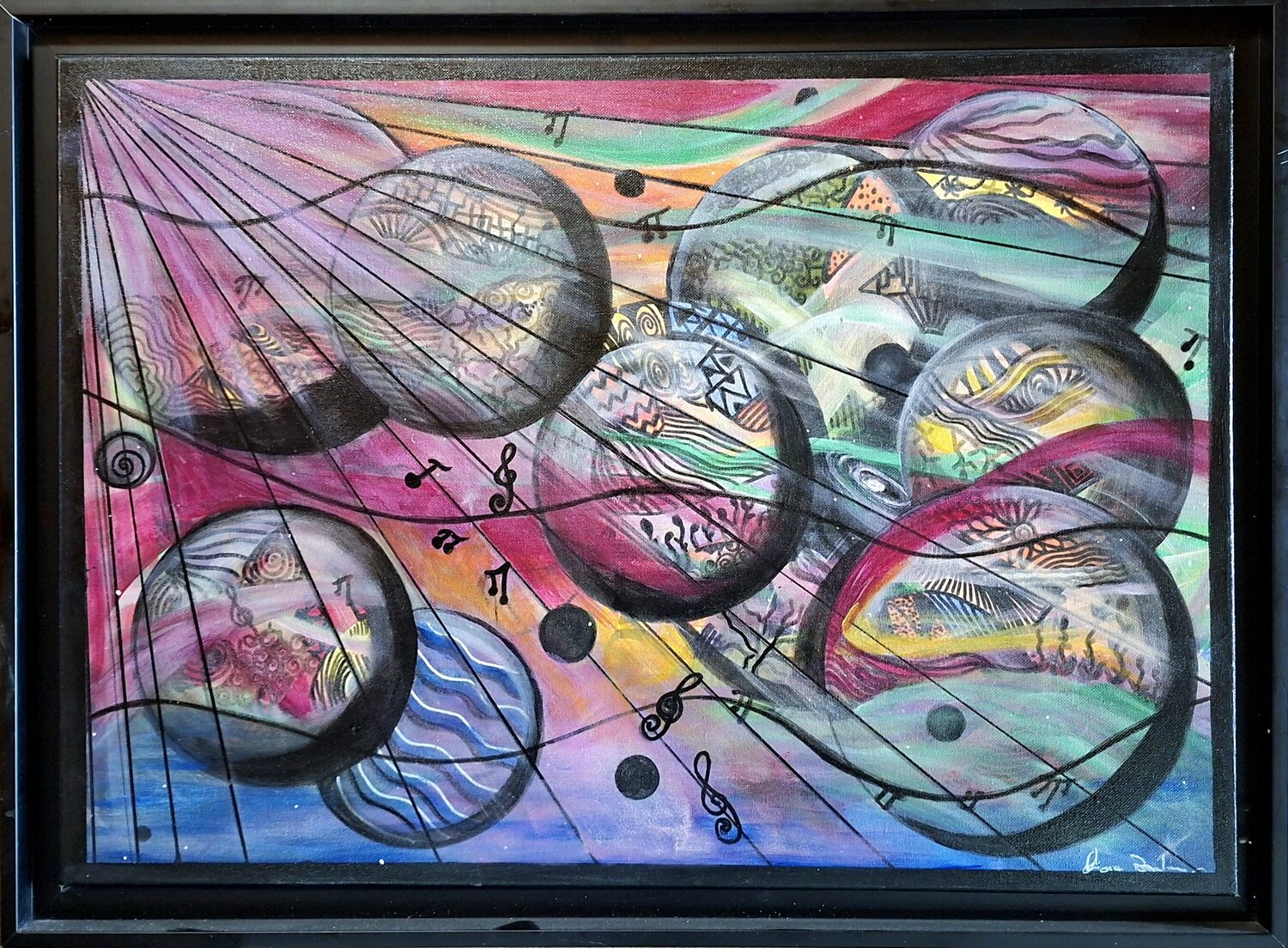 Danza dei pianeti Luigia Boccalone Original painting for sale