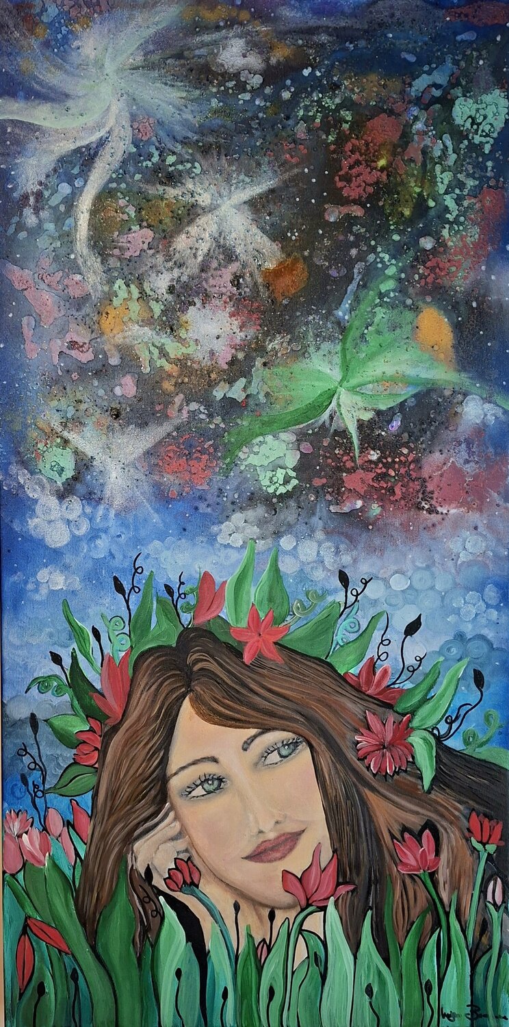 Oltre le nuvole Luigia Boccalone Original painting for sale