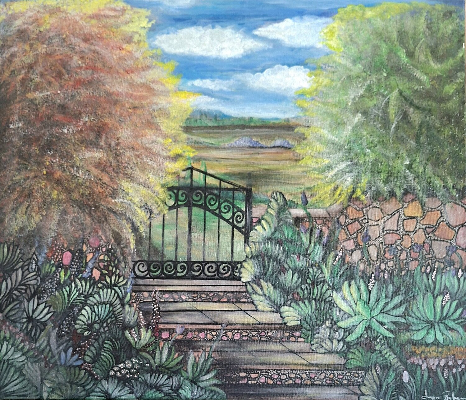 Giardini d' Estate Luigia Boccalone Original painting for sale