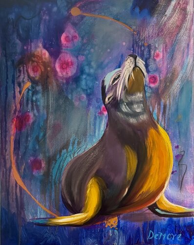 Sunbather by Nancy DeMore, Painting for Sale on Select